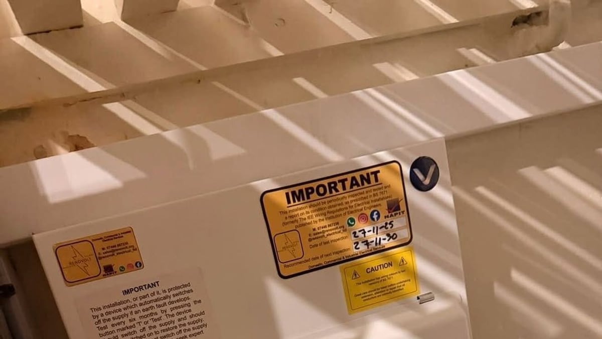 Consumer unit fitted, tested and labelled by Renovolt in Pencoed